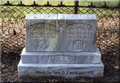 Mills Cemetery: Grave of Mills