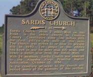 Historical Marker: Sardis Primitive Baptist Church