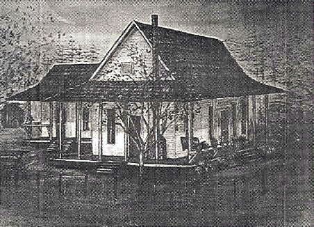 Old Drawing of Bedell Plantation House